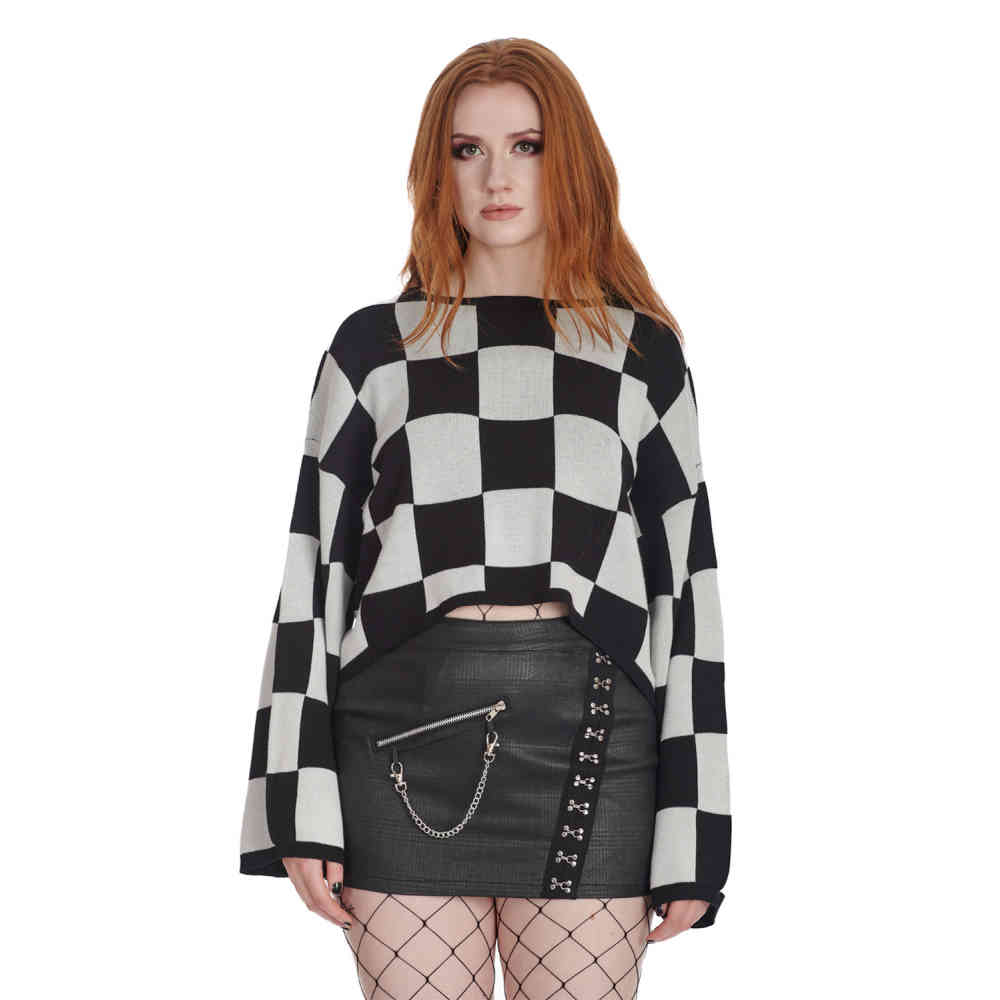Banned - Seraphins Knitted Jumper - Black/White